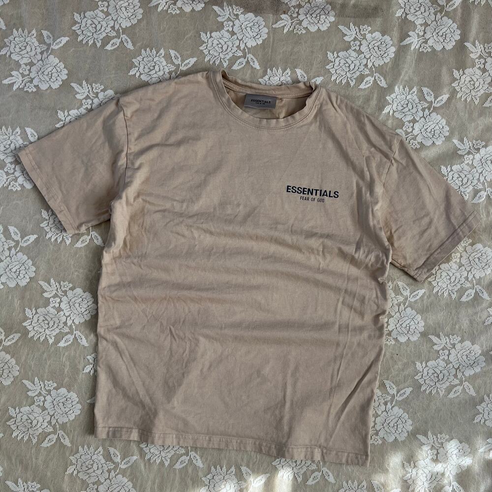 Fear of God Essentials Taupe Logo T-Shirt Size L